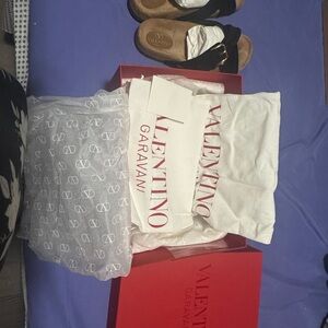 Valentino Garavani Black and White Sandals